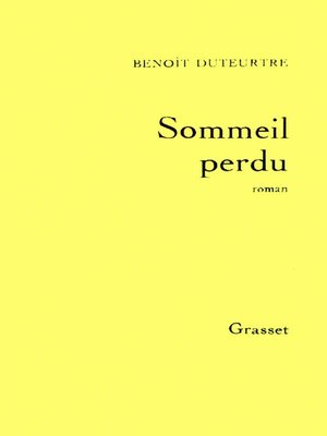 cover image of Sommeil perdu